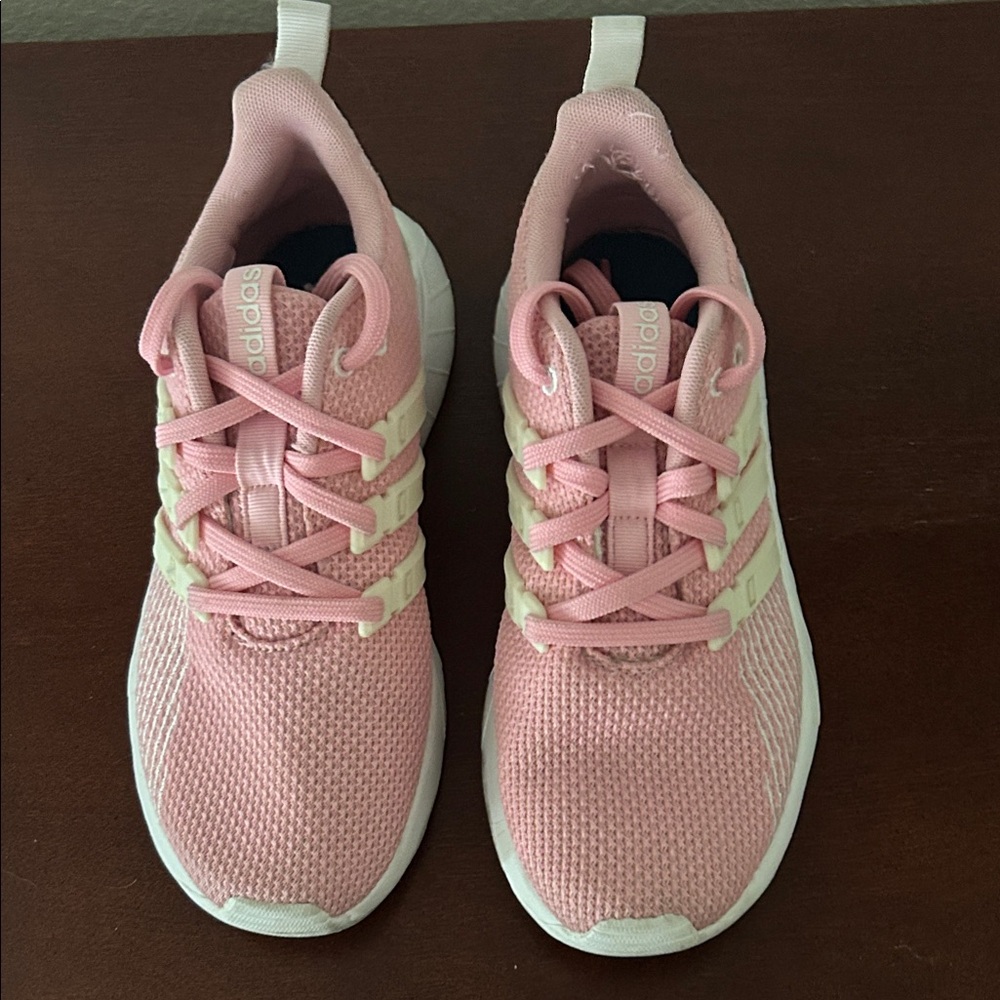 Adidas Youth Pink and White Sneaker